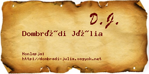 Dombrádi Júlia névjegykártya